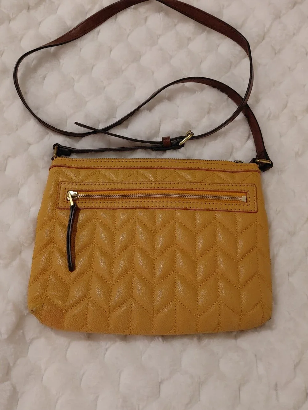 Fossil Mustard Yellow Crossbody Bag